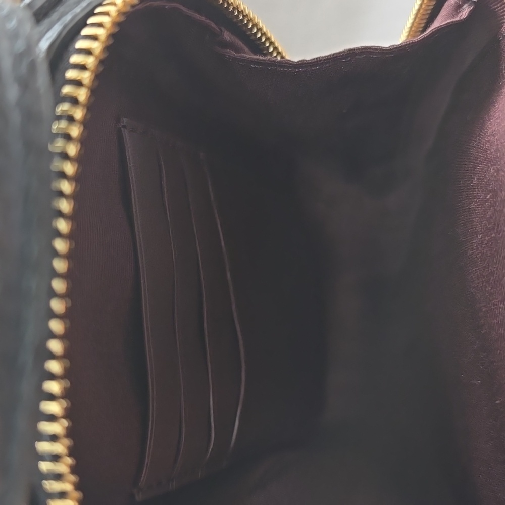 Coach Black Leather Phone Crossbody with Gold Accents - Picture 6 of 6